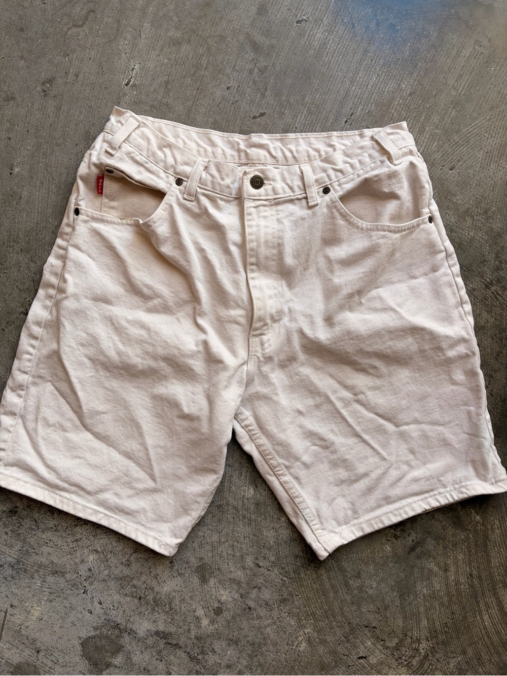 Vintage Bugle Boy White Jean Shorts - Jorts Size 32